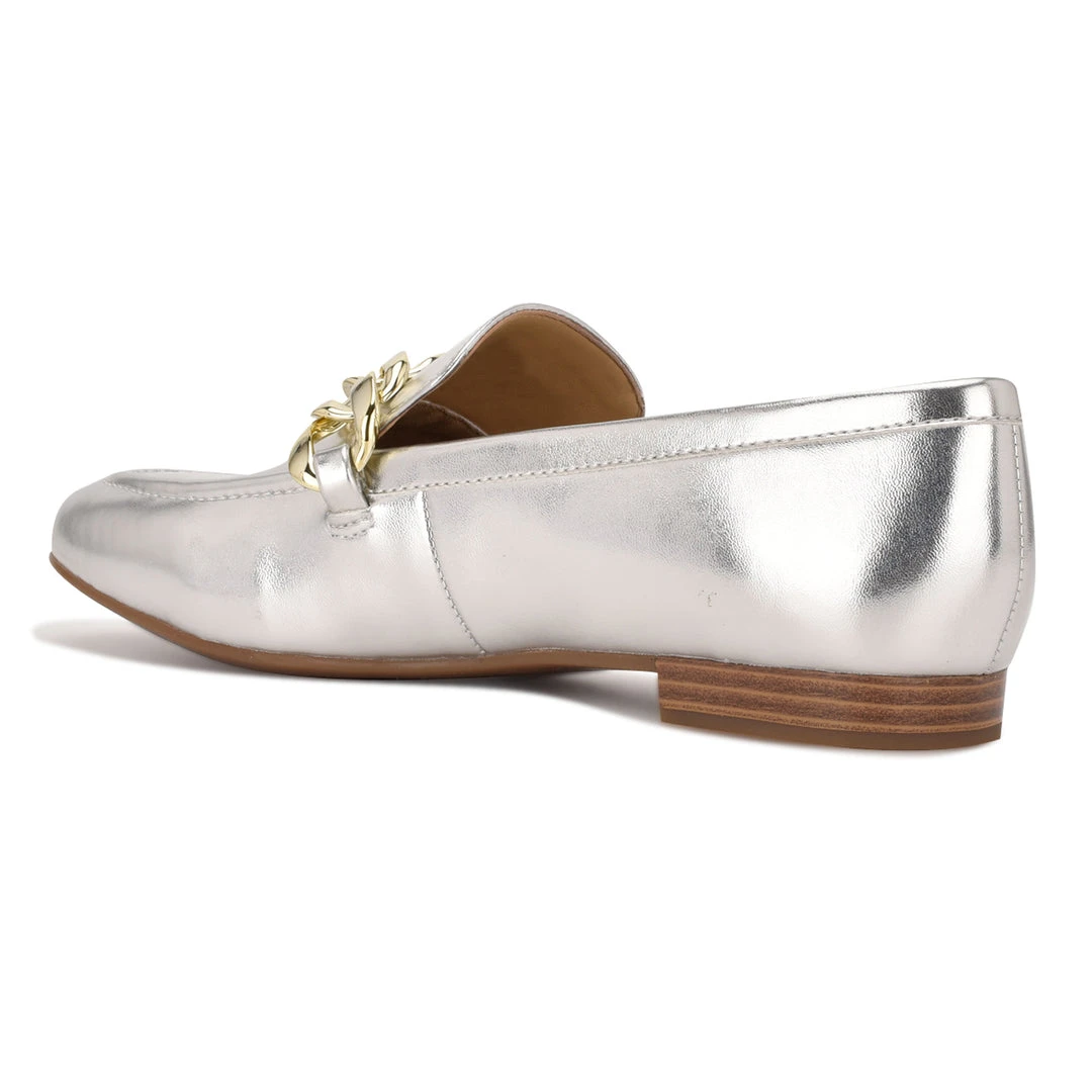 Nine West Metallic Mindset Chain Slip-On Loafers 5 Nine West Metallic Mindset Chain Slip-On Loafers