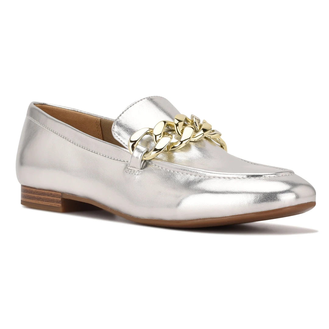 Nine West Metallic Mindset Chain Slip-On Loafers 4 Nine West Metallic Mindset Chain Slip-On Loafers