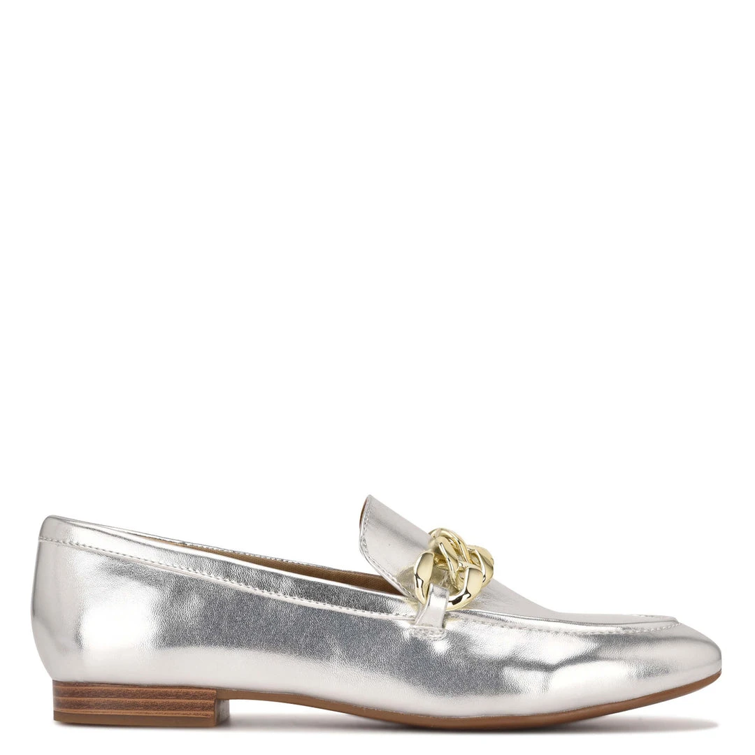 Nine West Metallic Mindset Chain Slip-On Loafers 3 Nine West Metallic Mindset Chain Slip-On Loafers