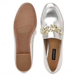 Nine West Metallic Mindset Chain Slip-On Loafers 11 Nine West Metallic Mindset Chain Slip-On Loafers
