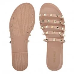 Nine West Charli Flat Slide Sandals Fun Flats