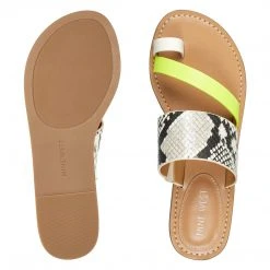 Nine West Ciona Flat Slide Sandals Color Pop