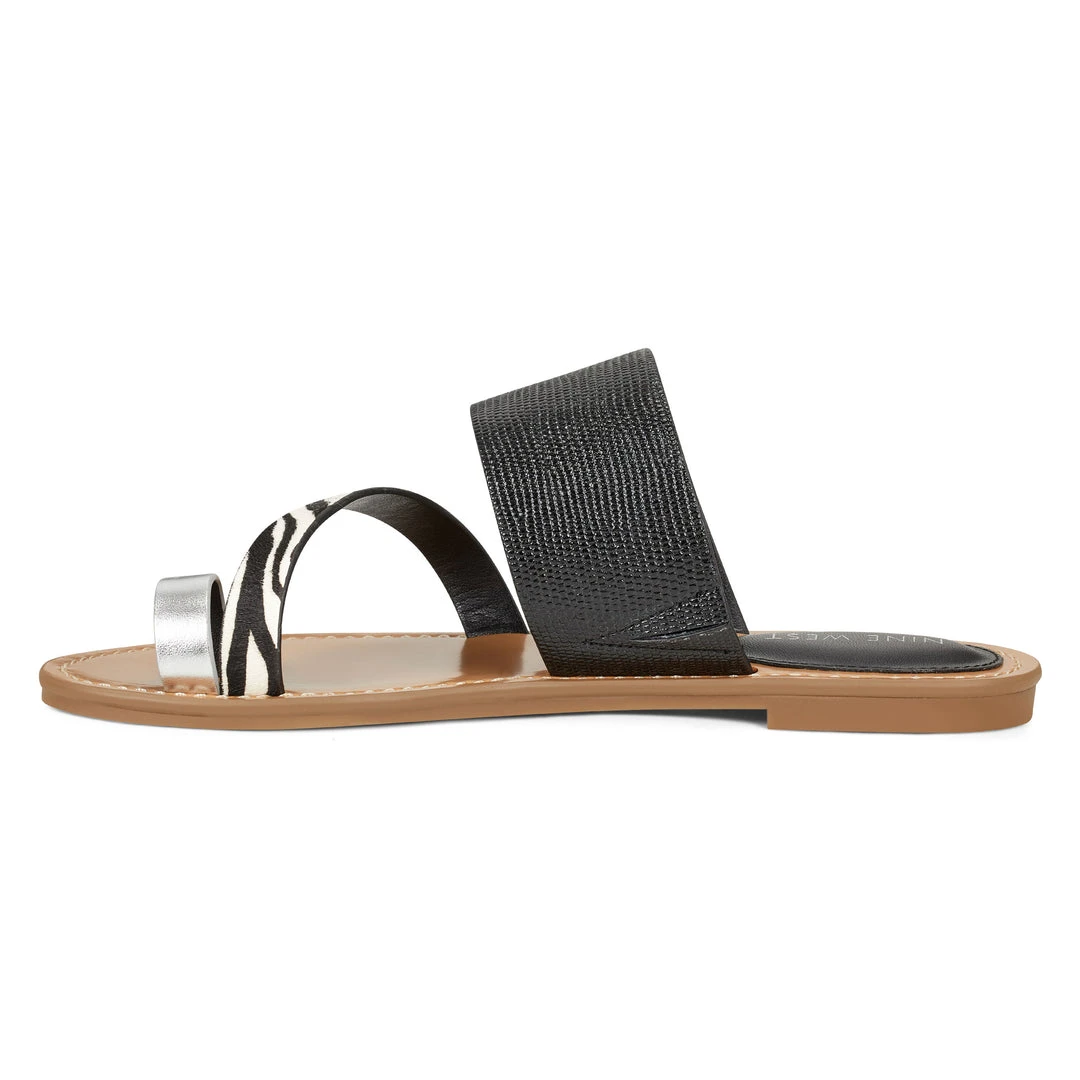 Nine West Mules & Slides Ciona Flat Slide Sandals 6 Nine West Mules & Slides Ciona Flat Slide Sandals