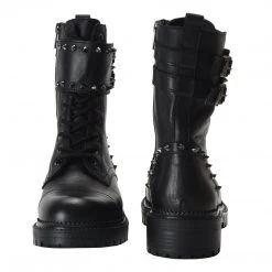 Nine West Collie Studded Combat Lug Sole Boots Boots & Booties