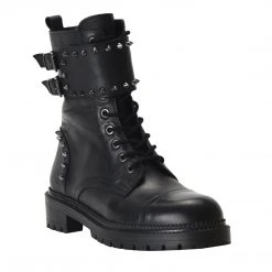 Nine West Collie Studded Combat Lug Sole Boots Boots & Booties