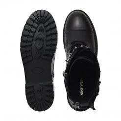 Nine West Collie Studded Combat Lug Sole Boots Boots & Booties