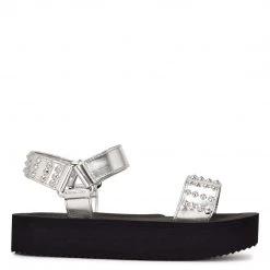 Nine West Comehere Studded Platform Sandals