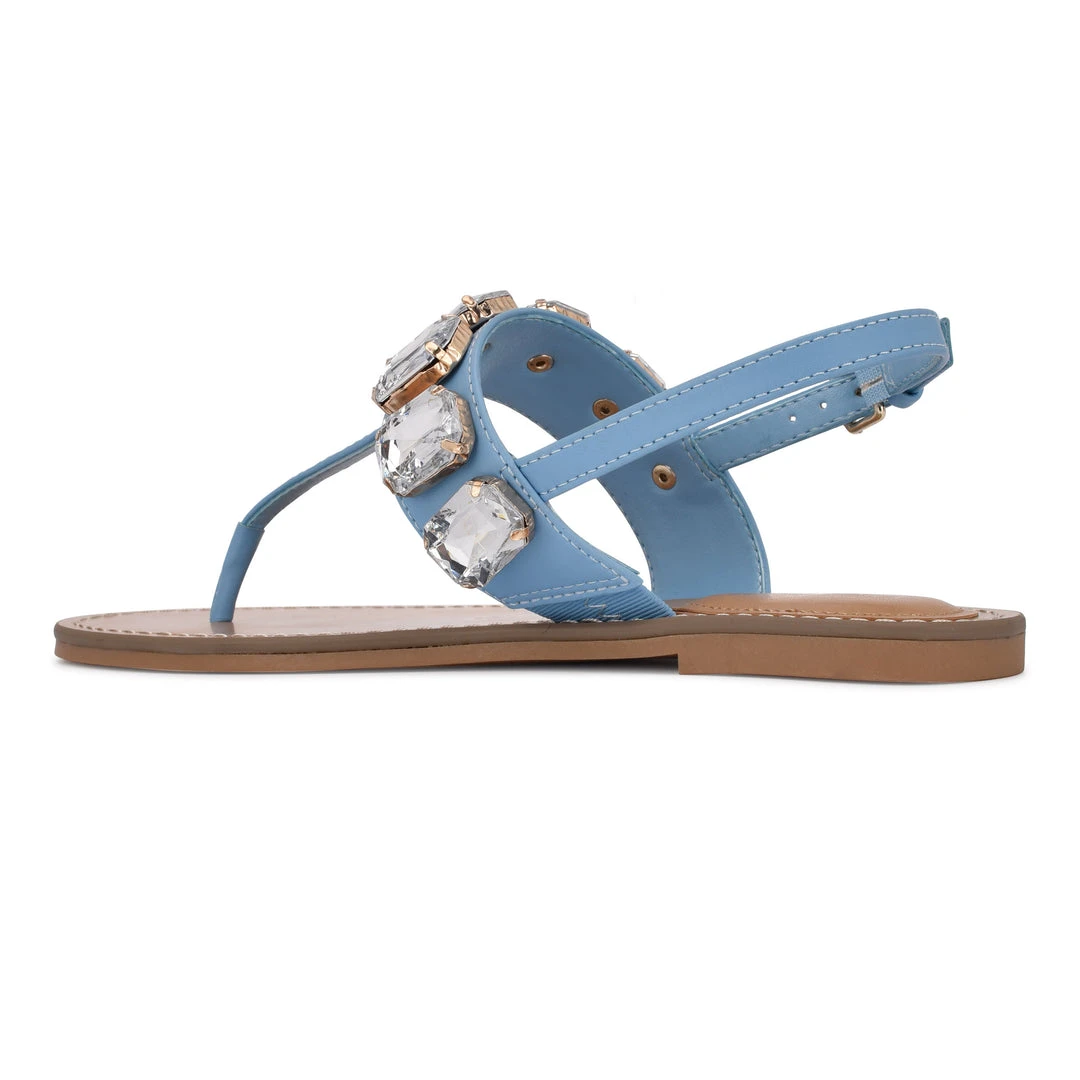 Nine West Color Pop Coral Flat Sandals 5 Nine West Color Pop Coral Flat Sandals