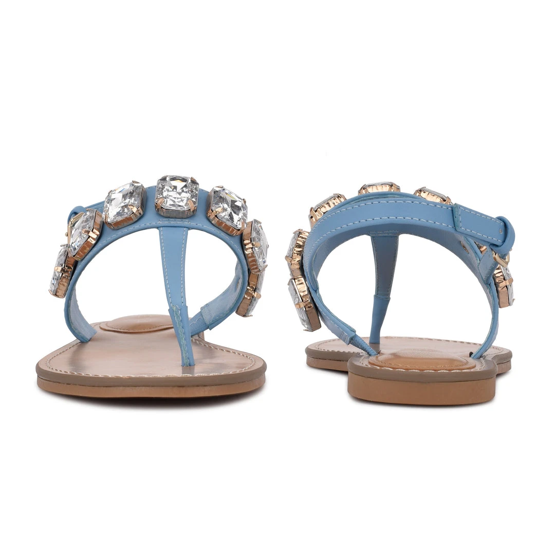 Nine West Color Pop Coral Flat Sandals 6 Nine West Color Pop Coral Flat Sandals