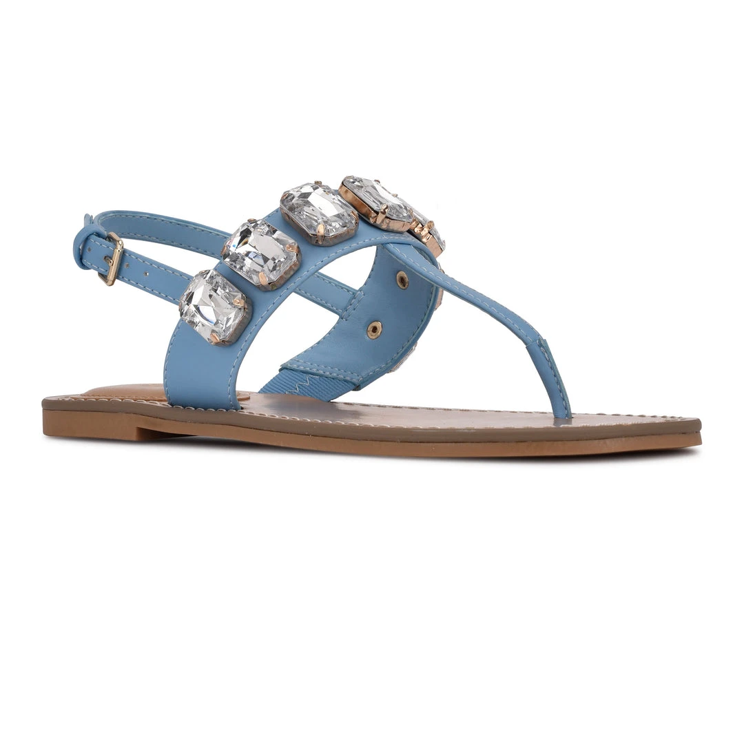 Nine West Color Pop Coral Flat Sandals 4 Nine West Color Pop Coral Flat Sandals