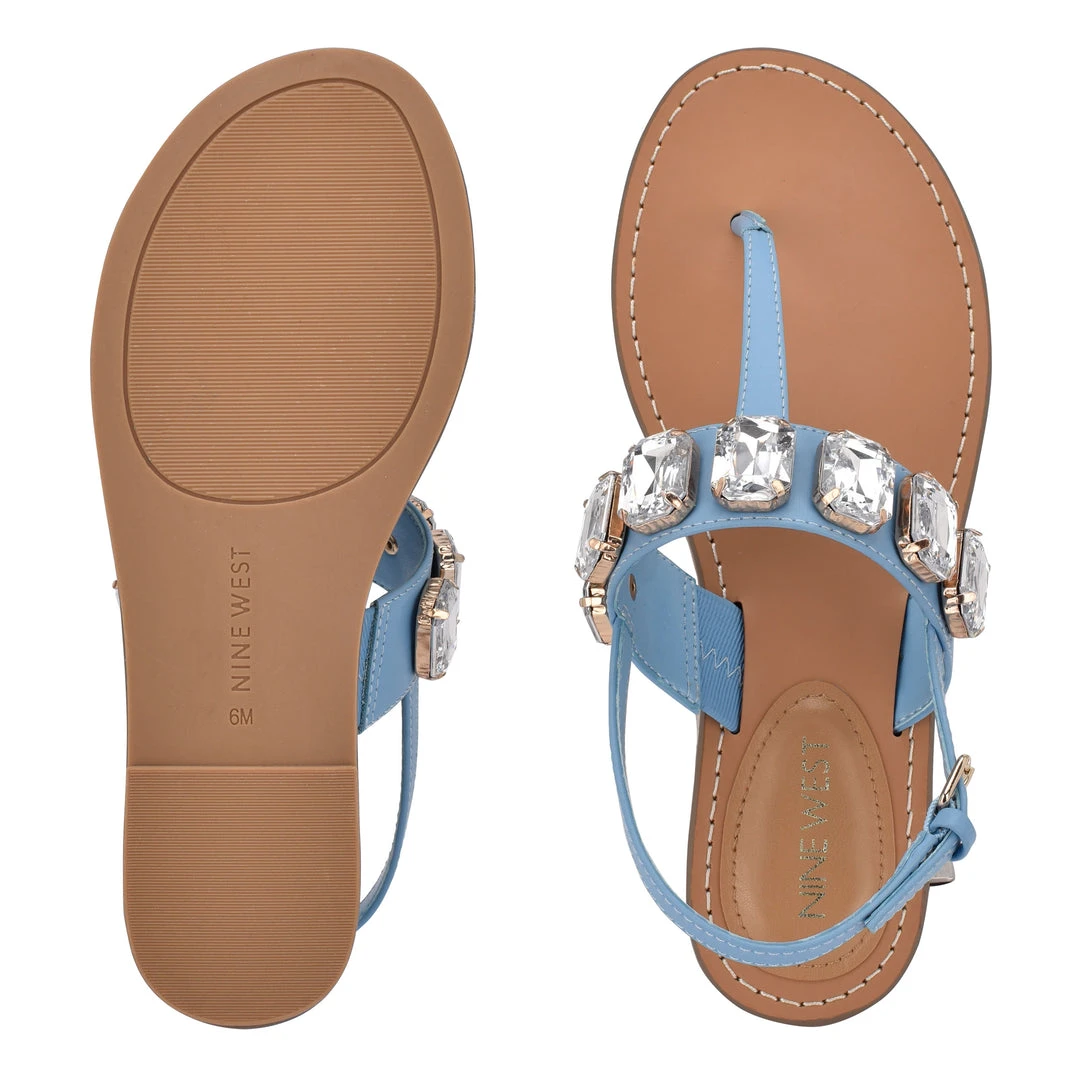 Nine West Color Pop Coral Flat Sandals 7 Nine West Color Pop Coral Flat Sandals