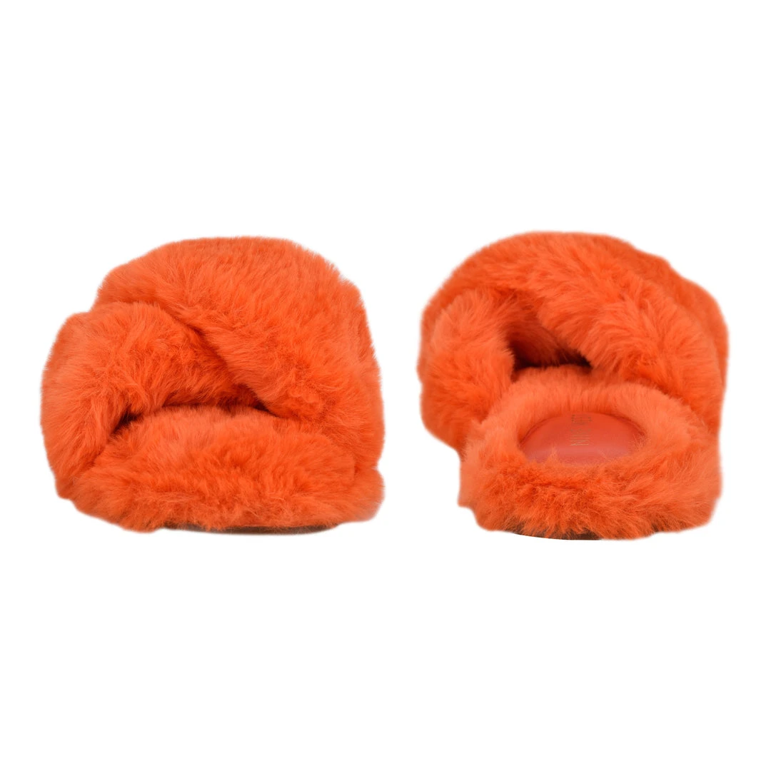 Nine West Color Pop Cozy Flat Slide Sandals 7 Nine West Color Pop Cozy Flat Slide Sandals