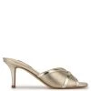 Nine West Dainty Heeled Slide Sandals Metallic Mindset 1 Nine West Dainty Heeled Slide Sandals Metallic Mindset
