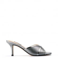 Nine West Metallic Mindset Dainty Heeled Slide Sandals
