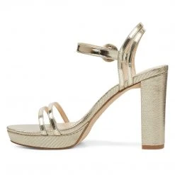 Nine West Daisy Open Toe Sandals Metallic Mindset