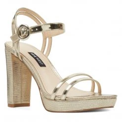 Nine West Daisy Open Toe Sandals Metallic Mindset