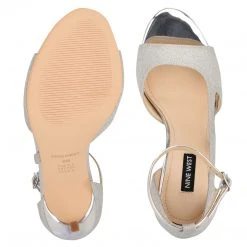 Nine West Metallic Mindset Dance Heeled Ankle Strap Sandals