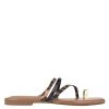 Nine West Darbie Flat Toe Ring Slide Sandals 2 Nine West Darbie Flat Toe Ring Slide Sandals