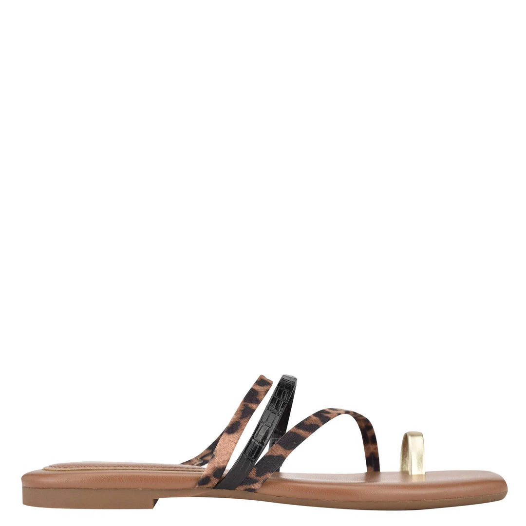 Nine West Darbie Flat Toe Ring Slide Sandals 3 Nine West Darbie Flat Toe Ring Slide Sandals