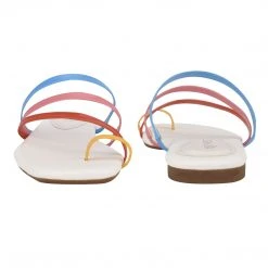 Nine West Darbie Flat Toe Ring Slide Sandals Color Pop