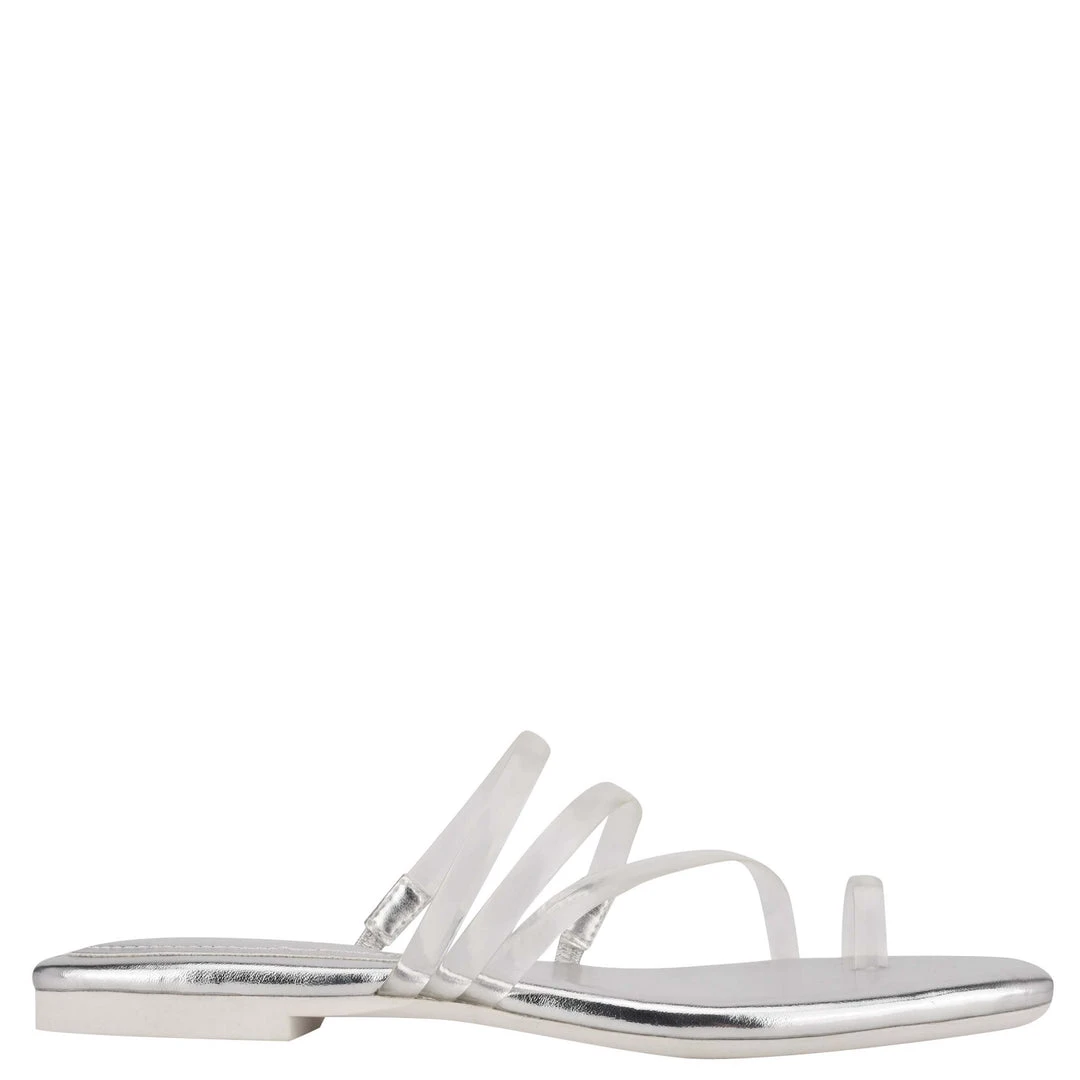 Nine West Darbie Flat Toe Ring Slide Sandals 3 Nine West Darbie Flat Toe Ring Slide Sandals