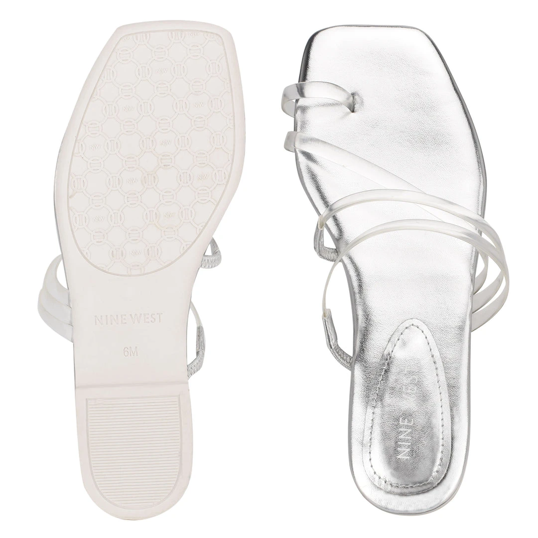 Nine West Darbie Flat Toe Ring Slide Sandals 4 Nine West Darbie Flat Toe Ring Slide Sandals