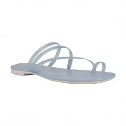 Nine West Darbie Flat Toe Ring Slide Sandals 8 Nine West Darbie Flat Toe Ring Slide Sandals