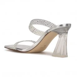 Nine West In The Clear Darla Heeled Slide Sandals