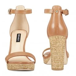 Nine West Dempsey Platform Sandals Heels 6 Nine West Dempsey Platform Sandals Heels