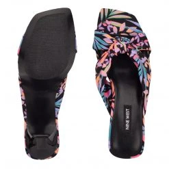 Nine West Dipa Heeled Slide Sandals Heel Appeal