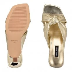 Nine West Heel Appeal Dipa Heeled Slide Sandals 6 Nine West Heel Appeal Dipa Heeled Slide Sandals