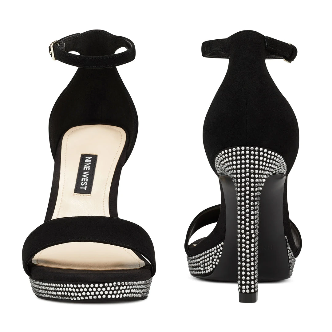 Nine West Edyn Ankle Strap Sandals Heels 7 Nine West Edyn Ankle Strap Sandals Heels