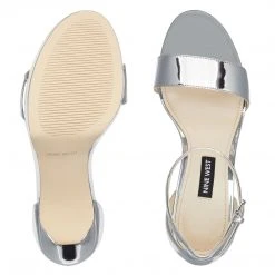 Nine West Edyn Ankle Strap Sandals Metallic Mindset