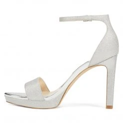 Nine West Edyn Ankle Strap Sandals Metallic Mindset