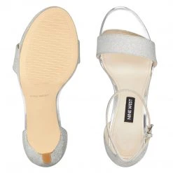 Nine West Edyn Ankle Strap Sandals Metallic Mindset