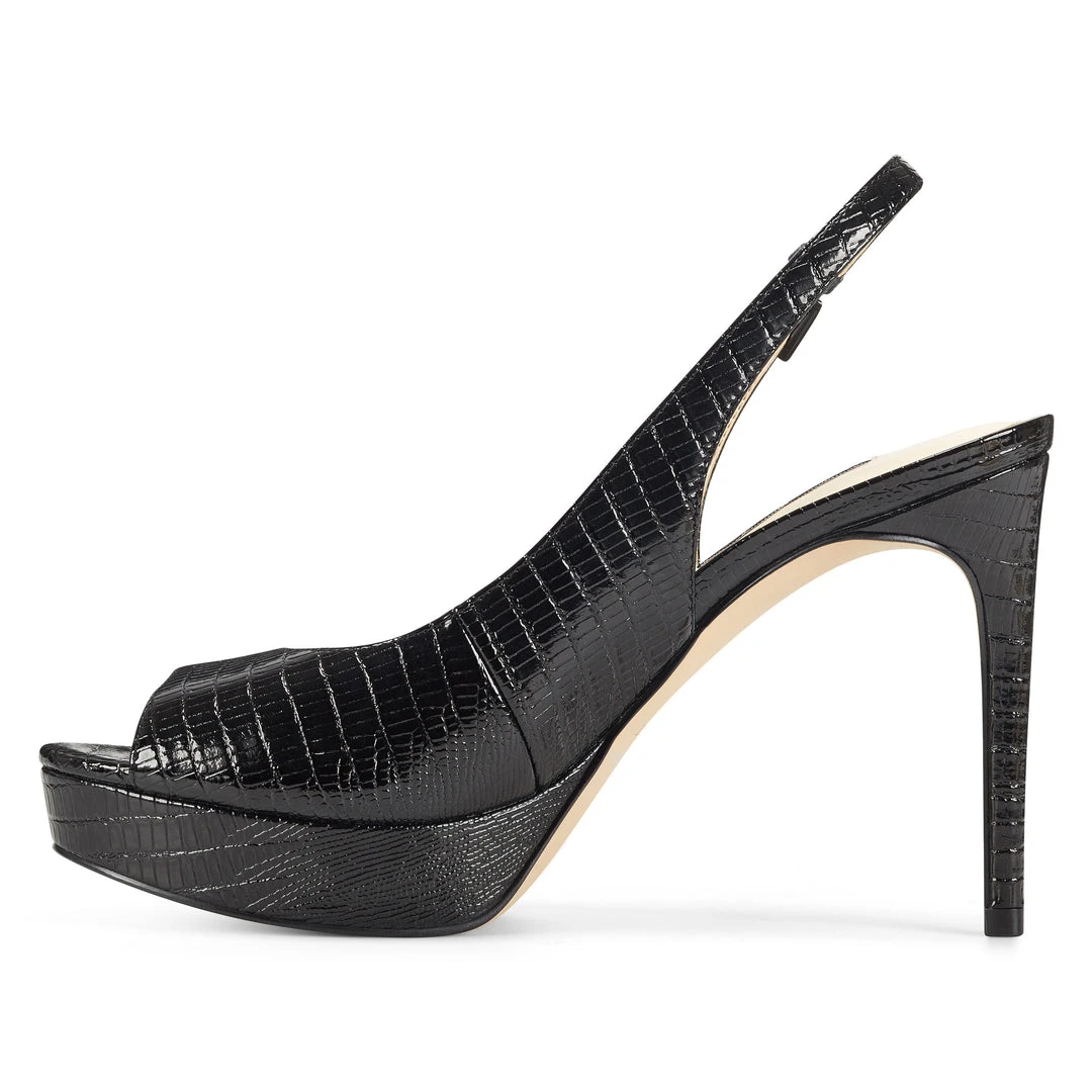 Nine West Elle Slingback Platform Sandals High Impact Platforms Nine West Elle Slingback Platform Sandals High Impact Platforms