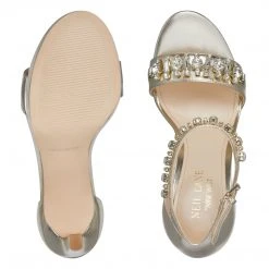 Nine West Engaged Heeled Ankle Strap Sandals Metallic Mindset 13 Nine West Engaged Heeled Ankle Strap Sandals Metallic Mindset