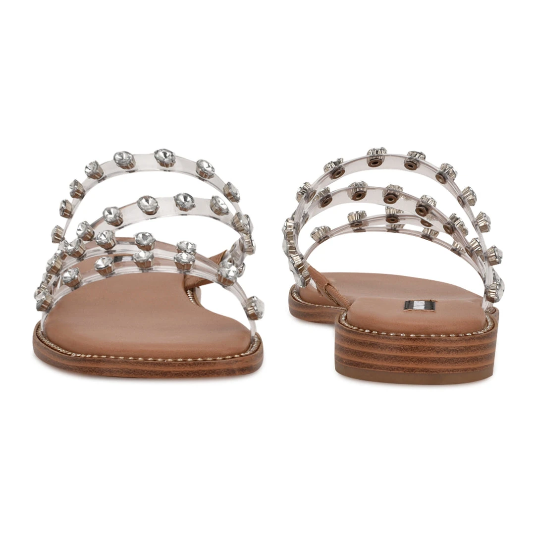 Nine West Evan Flat Slide Sandals 6 Nine West Evan Flat Slide Sandals