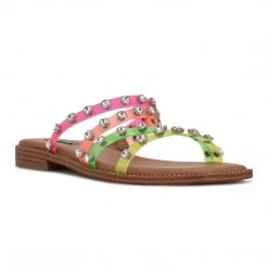 Nine West New Evan Flat Slide Sandals