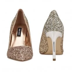 Nine West Ezra Pointy Toe Pumps Metallic Mindset