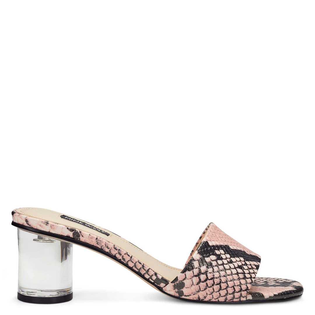 Nine West Fab Open Toe Slide Sandals Heels 3 Nine West Fab Open Toe Slide Sandals Heels