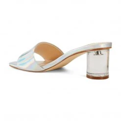 Nine West Metallic Mindset Fab Open Toe Slide Sandals