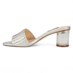 Nine West Metallic Mindset Fab Open Toe Slide Sandals