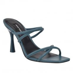 Nine West Fabiola Square-Toe Slide Sandals Color Pop