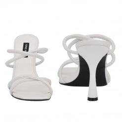 Nine West Fabiola Square-Toe Slide Sandals Heels