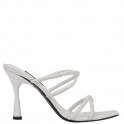 Nine West Fabiola Square-Toe Slide Sandals Heels