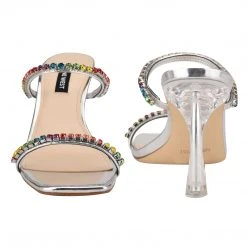 Nine West Fanfav Heeled Slide Sandals 5 Nine West Fanfav Heeled Slide Sandals