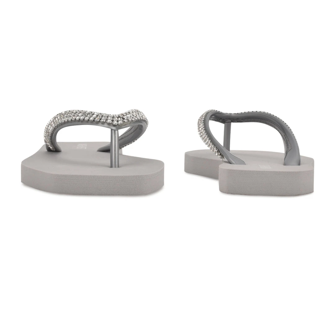 Nine West Metallic Mindset Flips Thong Sandals 6 Nine West Metallic Mindset Flips Thong Sandals