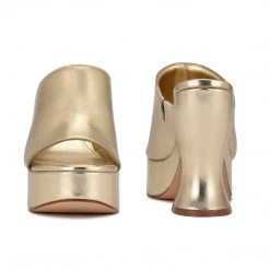 Nine West Y2K Revival Flower Platform Slide Sandals