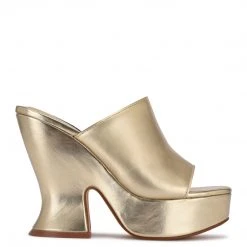 Nine West Y2K Revival Flower Platform Slide Sandals